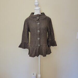 Harmonic Y2K Sweater Ruffle Bottom, NWT, Size M, $35